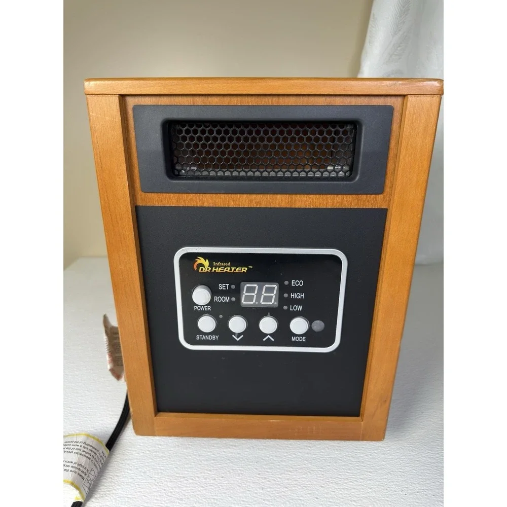 Portable Space Heater 1500-Watt Infrared Floor Mount with Dual Heating System